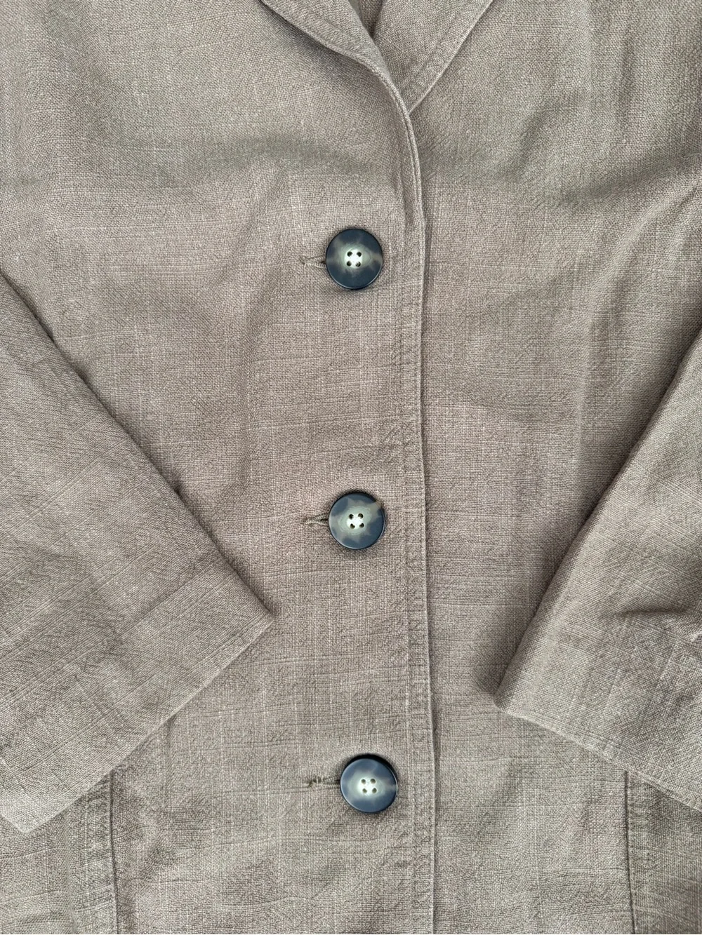 NWT J. Jill Linen Blend Oversized Blazer Beige Size L